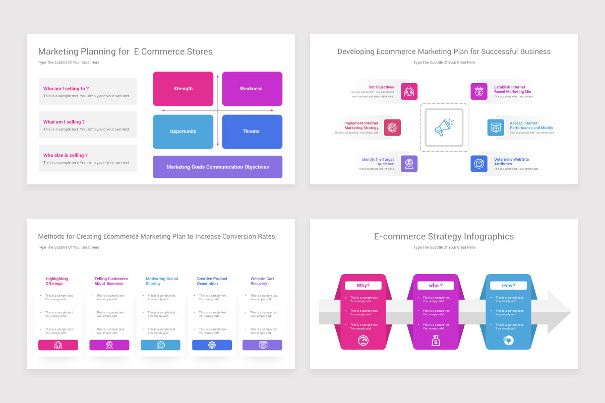 E-Commerce Business Powerpoint Presentation Template | Nulivo Market