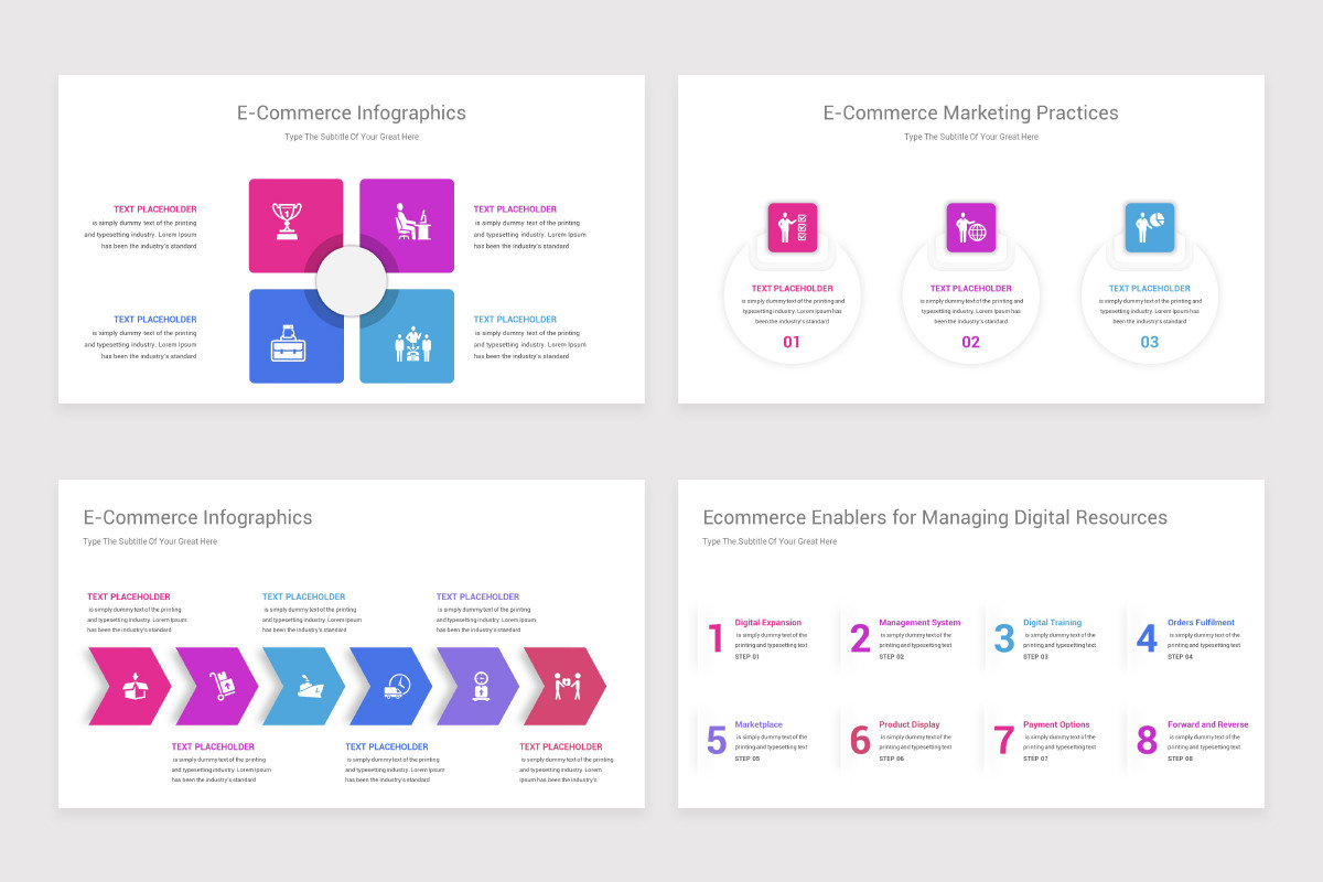 Commerce Presentation E-Commerce Business Powerpoint Presentation Template | Nulivo Market