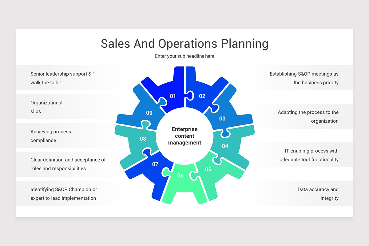 Sales And Operations Planning Keynote Presentation Template | Nulivo Market