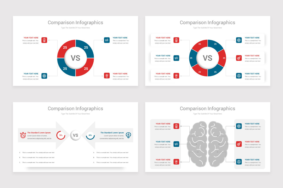 Comparison Chart Keynote Infographics Template | Nulivo Market
