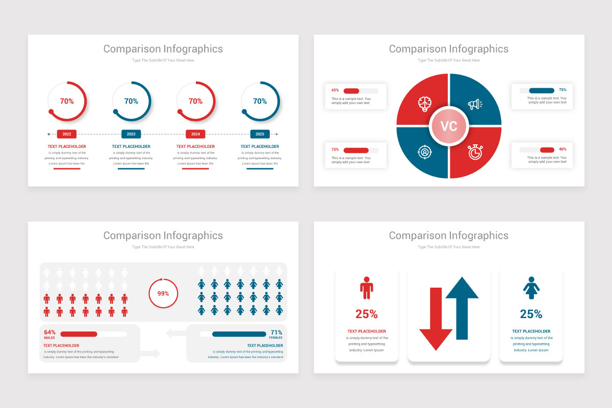 Comparison Chart Keynote Infographics Template | Nulivo Market