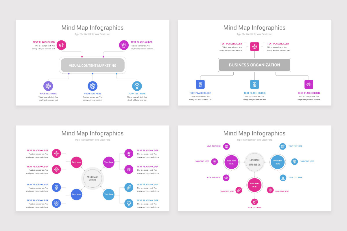 Mind Map Diagrams Keynote Presentation Template | Nulivo Market