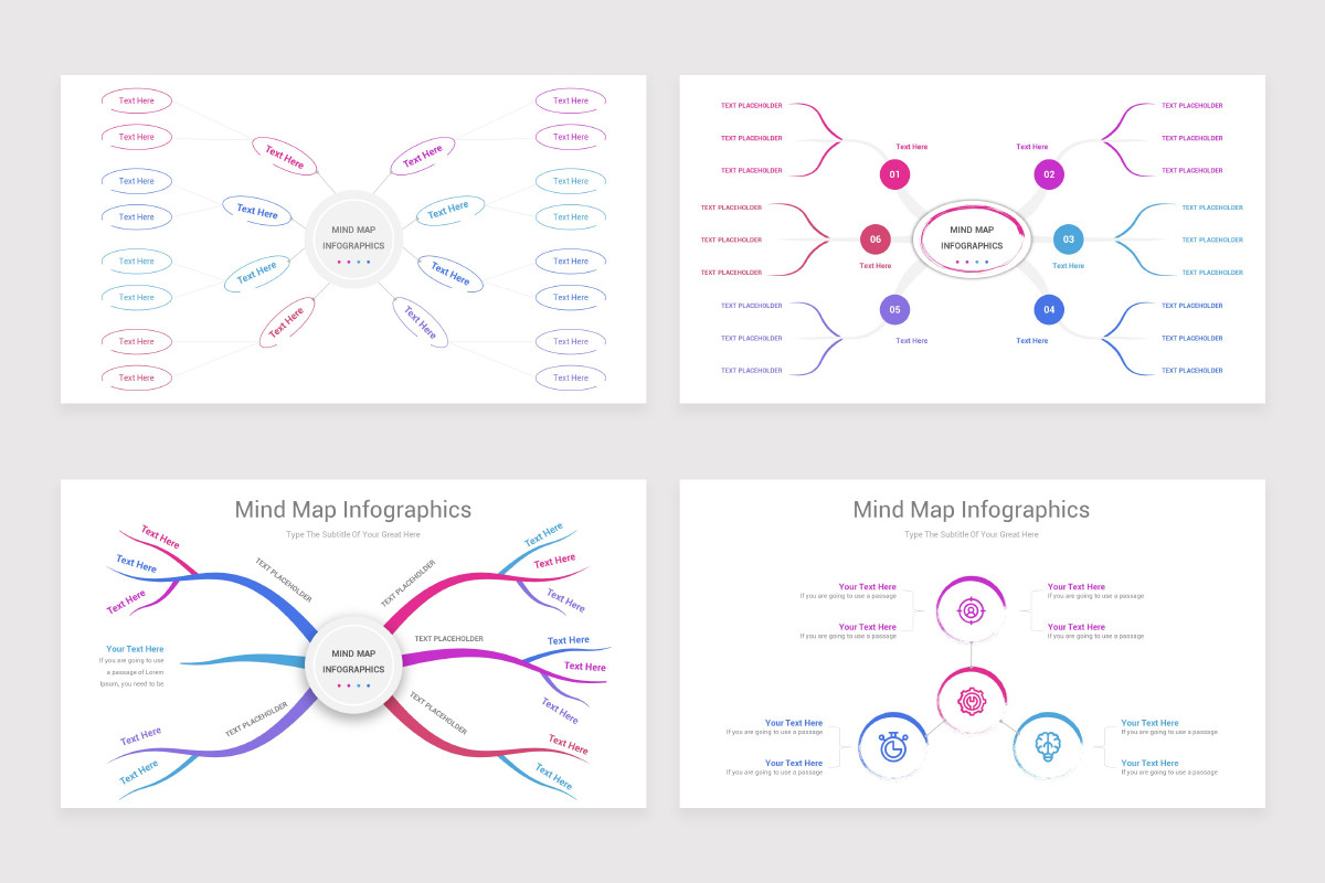 Mind Map Diagrams Keynote Presentation Template | Nulivo Market