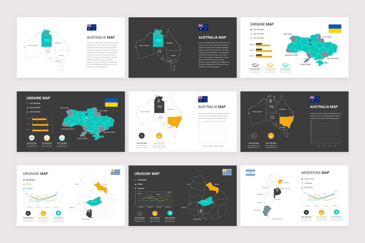 Slide Examples Map Maps Google Slides Presentation Template | Nulivo Market