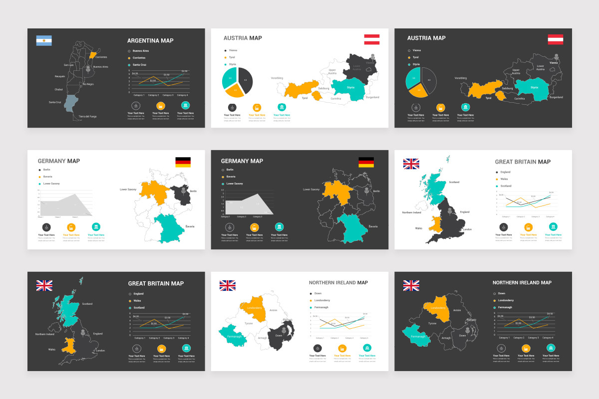 Presentation Map Example Simple Maps Google Slides Presentation Template | Nulivo Market
