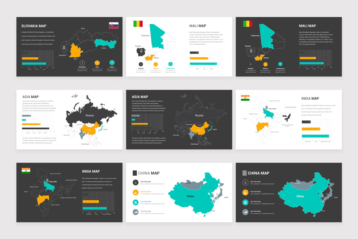 Slide Examples Map Maps Google Slides Presentation Template | Nulivo Market