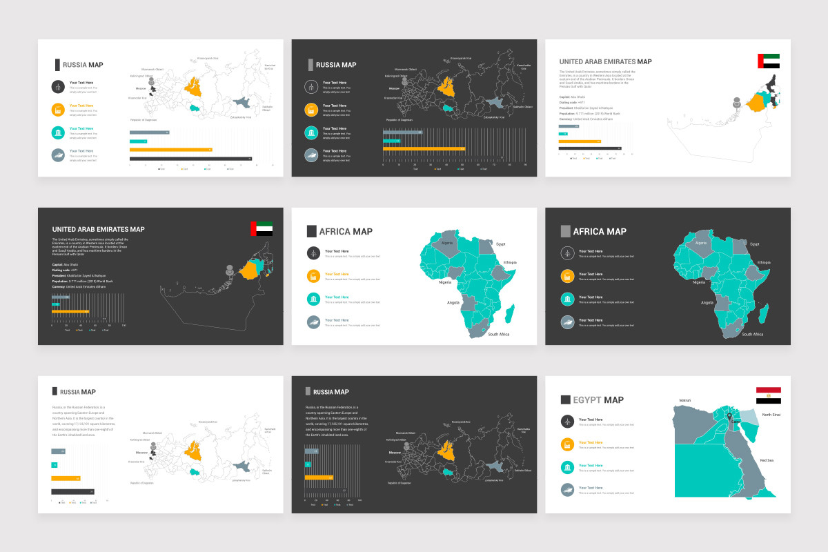 Slide Examples Map Maps Google Slides Presentation Template | Nulivo Market