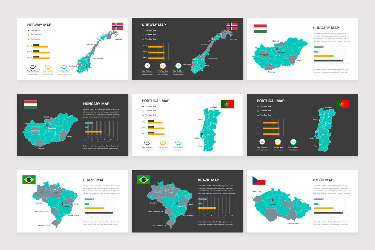 Slide Examples Map Maps Google Slides Presentation Template | Nulivo Market