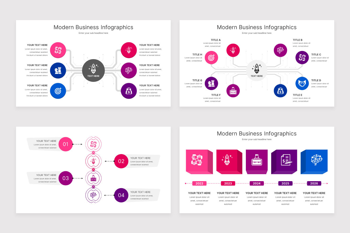 Modern Business Infographics Google Slides Template | Nulivo Market