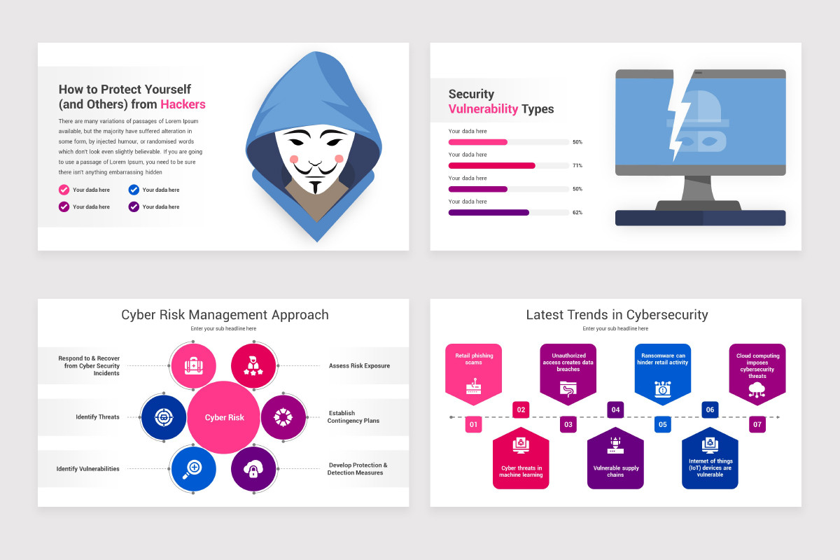 Cyber Security Infographics Google Slides Template | Nulivo Market