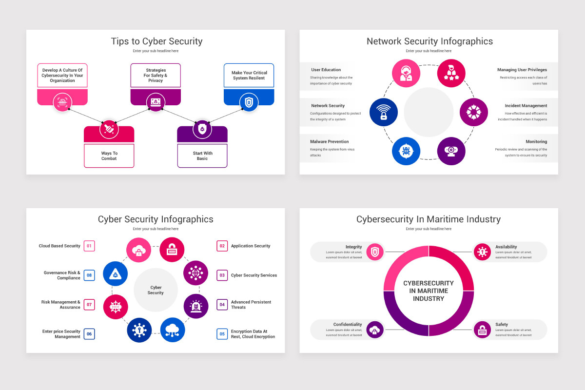 Cyber Security Infographics Google Slides Template | Nulivo Market