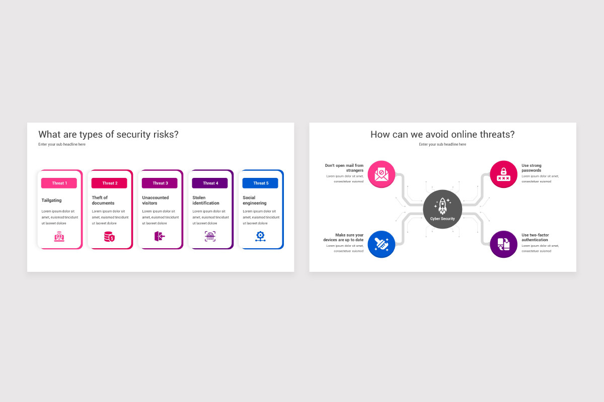 Cyber Security Infographics Google Slides Template | Nulivo Market