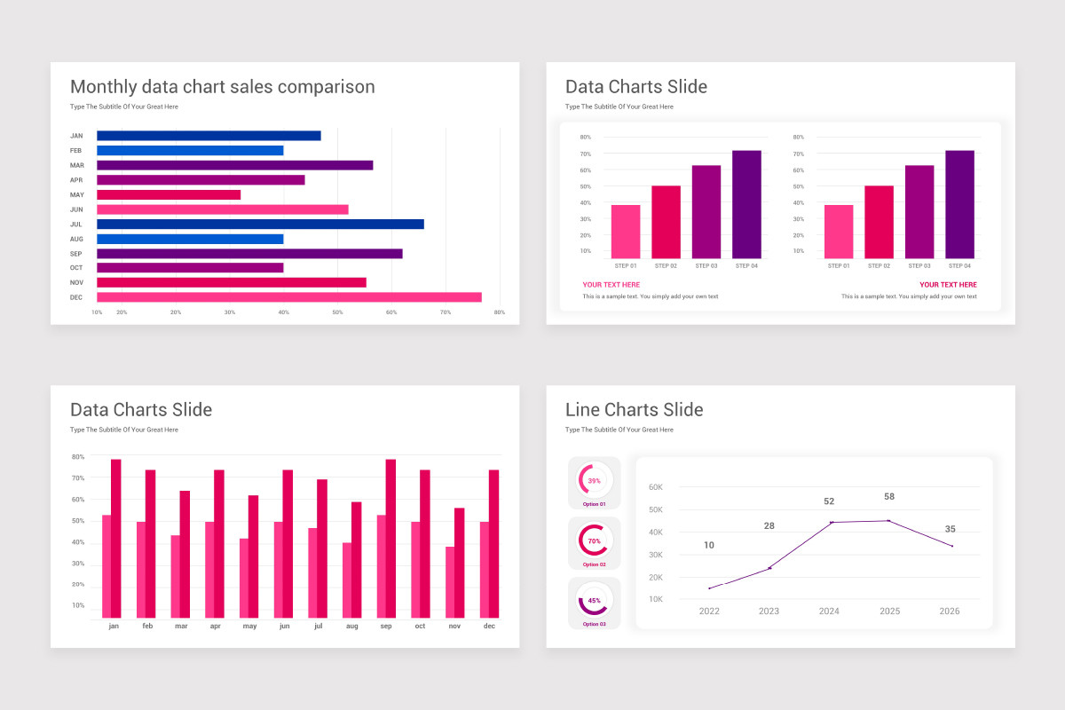 Editable Data Charts Keynote Presentation Template | Nulivo Market