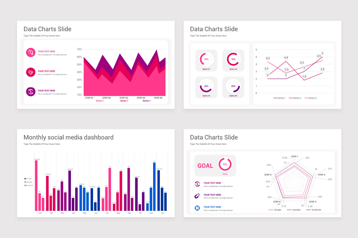 Editable Data Charts Keynote Presentation Template | Nulivo Market