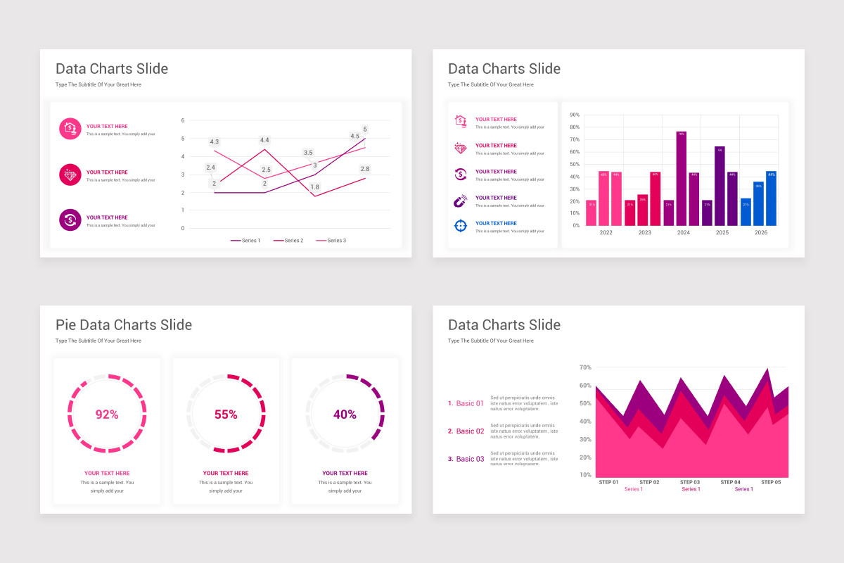 Editable Data Charts Keynote Presentation Template | Nulivo Market