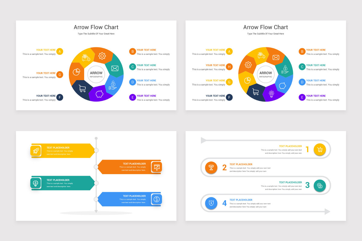 Arrow Flow Chart Powerpoint Template | Nulivo Market