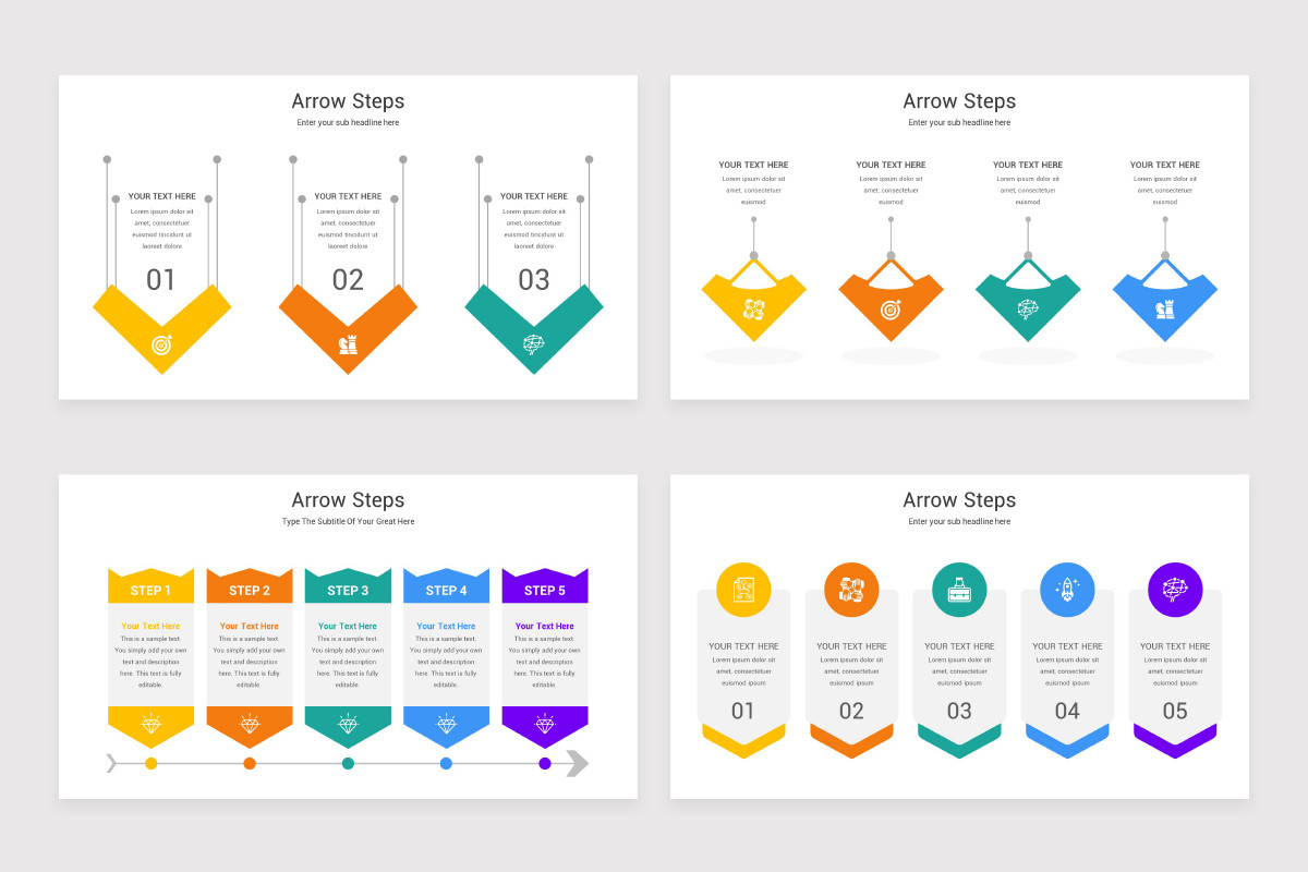 Powerpoint Steps Map Arrow Steps Diagram PowerPoint Template | Nulivo Market