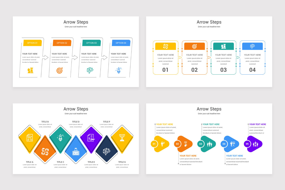 Powerpoint Steps Map Arrow Steps Diagram PowerPoint Template | Nulivo Market