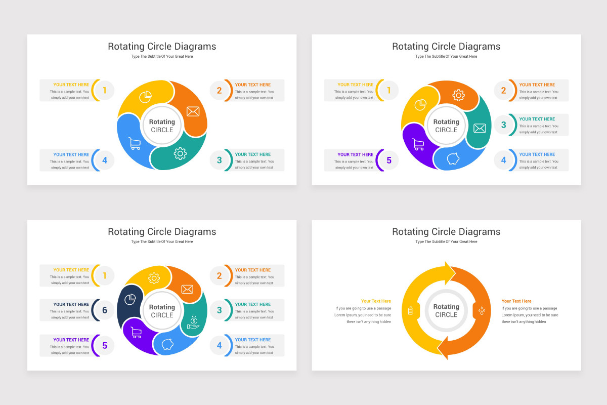 Rotating Circle Diagrams PowerPoint Template | Nulivo Market
