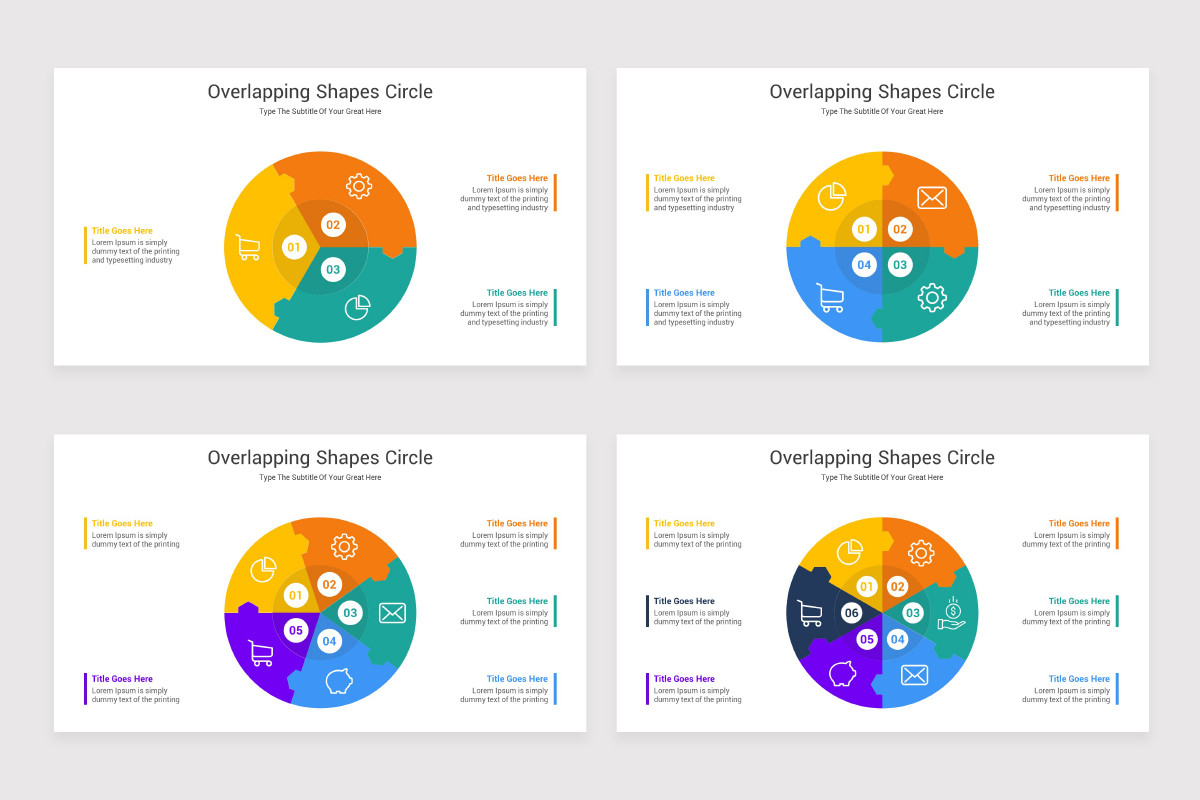 Overlapping Shapes Circle PowerPoint Template | Nulivo Market