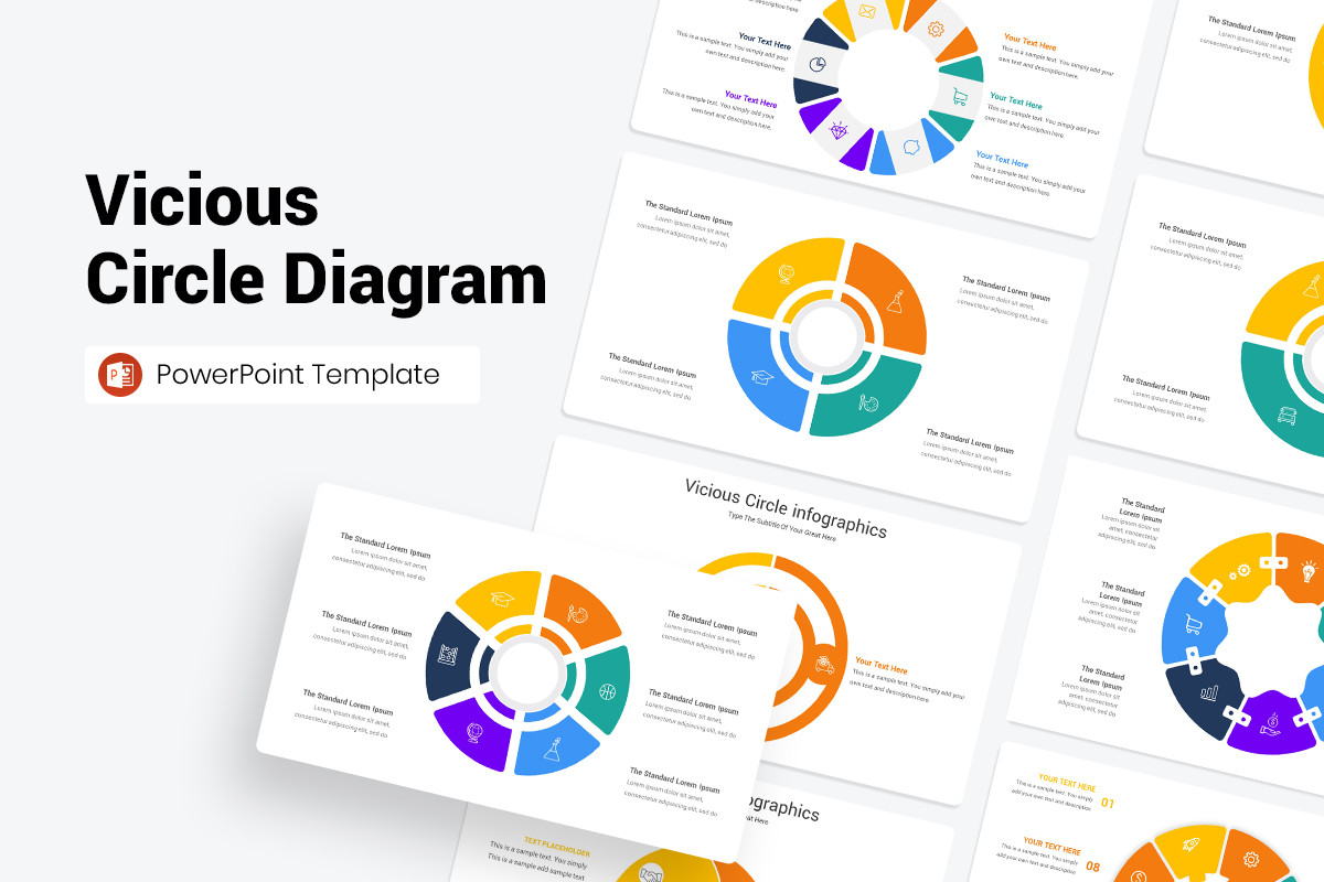 Vicious Circle Diagram PowerPoint Template Nulivo Market