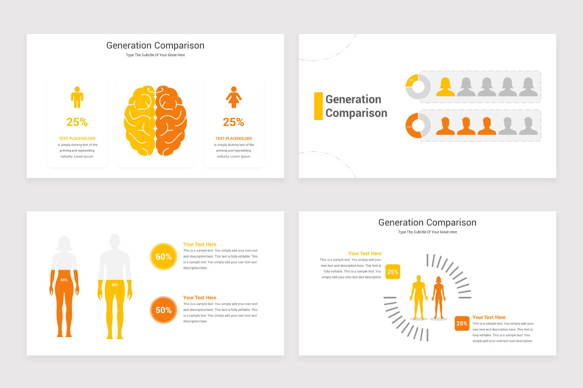 Powerpoint Templates Generations Generation Comparison PowerPoint Template | Nulivo Market