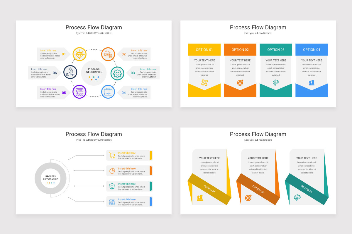 Process Flow Diagram PowerPoint Template | Nulivo Market