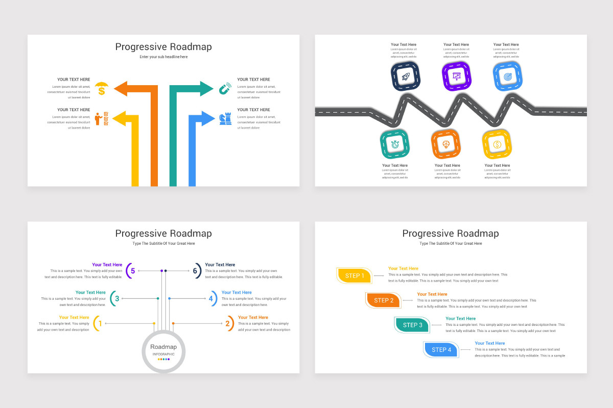 Progressive Roadmap PowerPoint Template | Nulivo Market