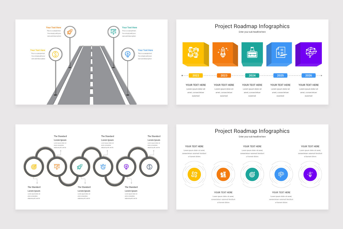 Project Loadmap Design Project Roadmap PowerPoint Template | Nulivo Market