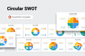 Circular SWOT PowerPoint Template