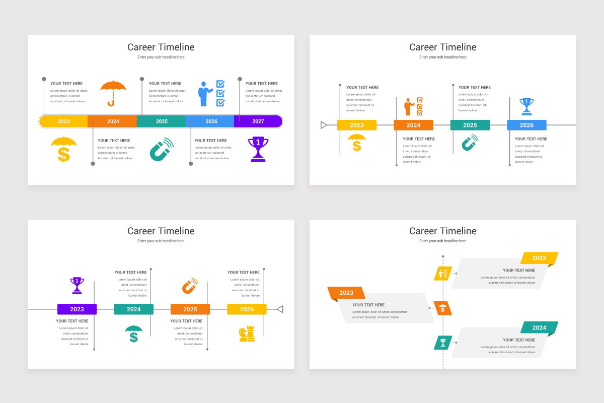 Career Timeline PowerPoint Template Nulivo Market