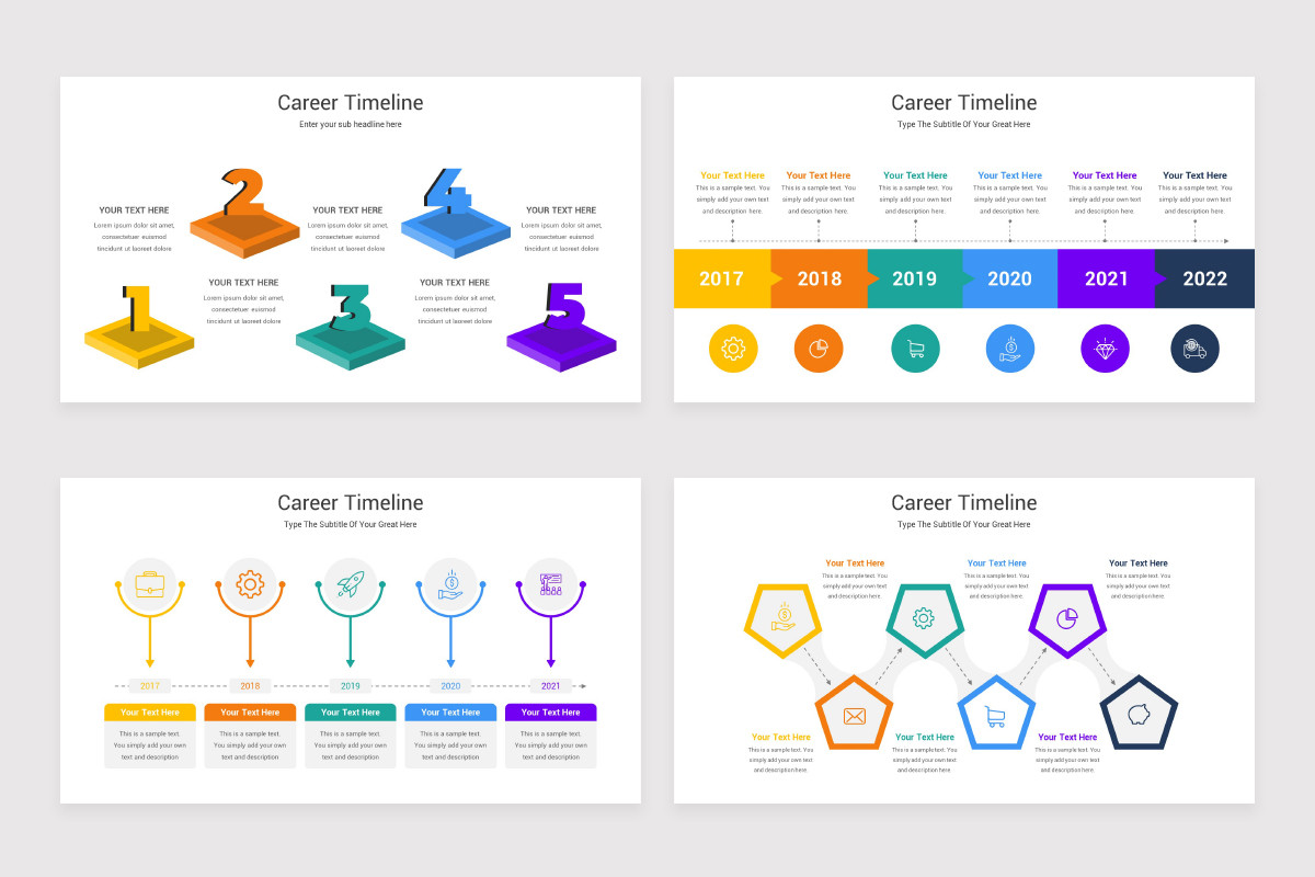 Career Timeline PowerPoint Template Nulivo Market