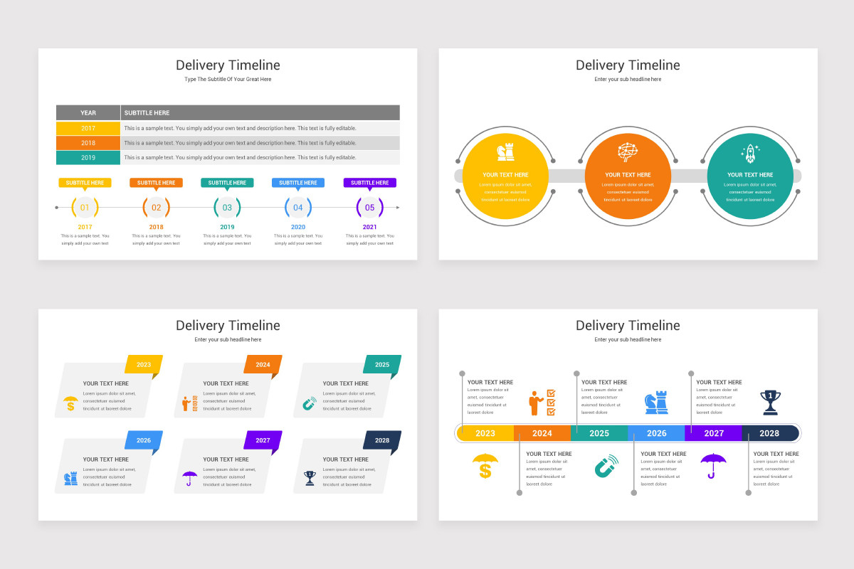 Delivery Timeline PowerPoint Template | Nulivo Market
