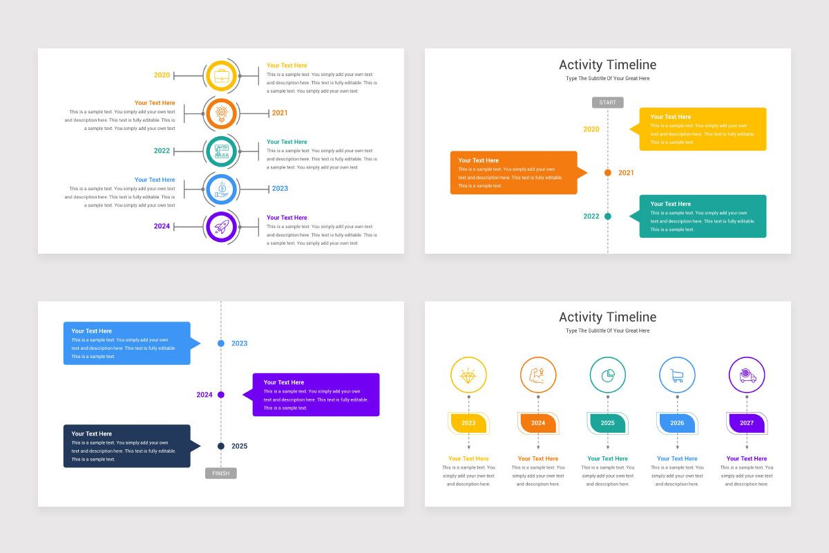 Activity Timeline PowerPoint Template | Nulivo Market