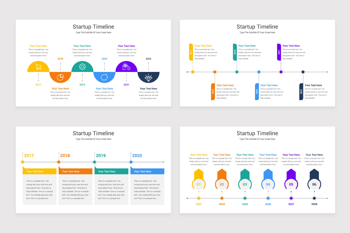 Startup Timeline PowerPoint Template | Nulivo Market