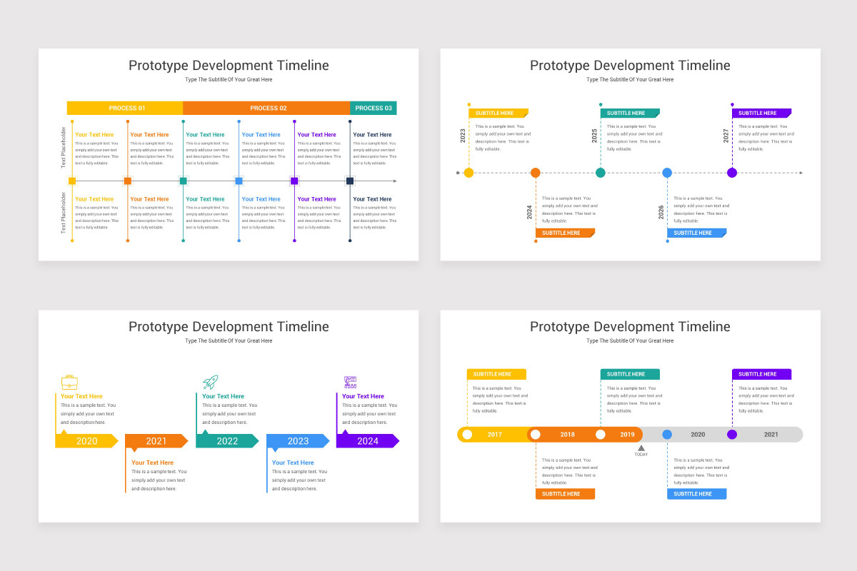 Prototype Timeline Map Prototype Development Timeline PowerPoint Template | Nulivo Market