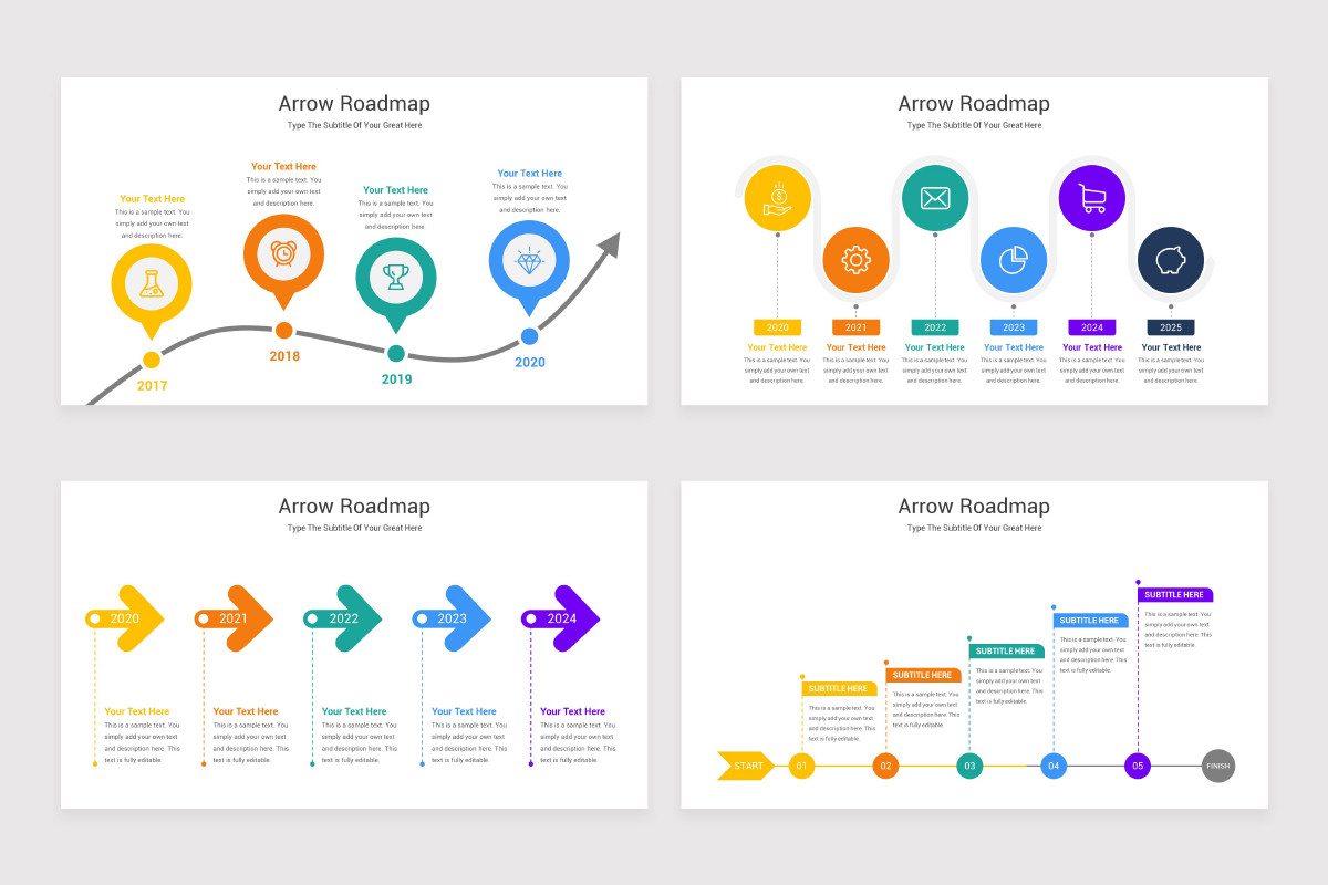 Arrow Roadmap Google Slides Template | Nulivo Market