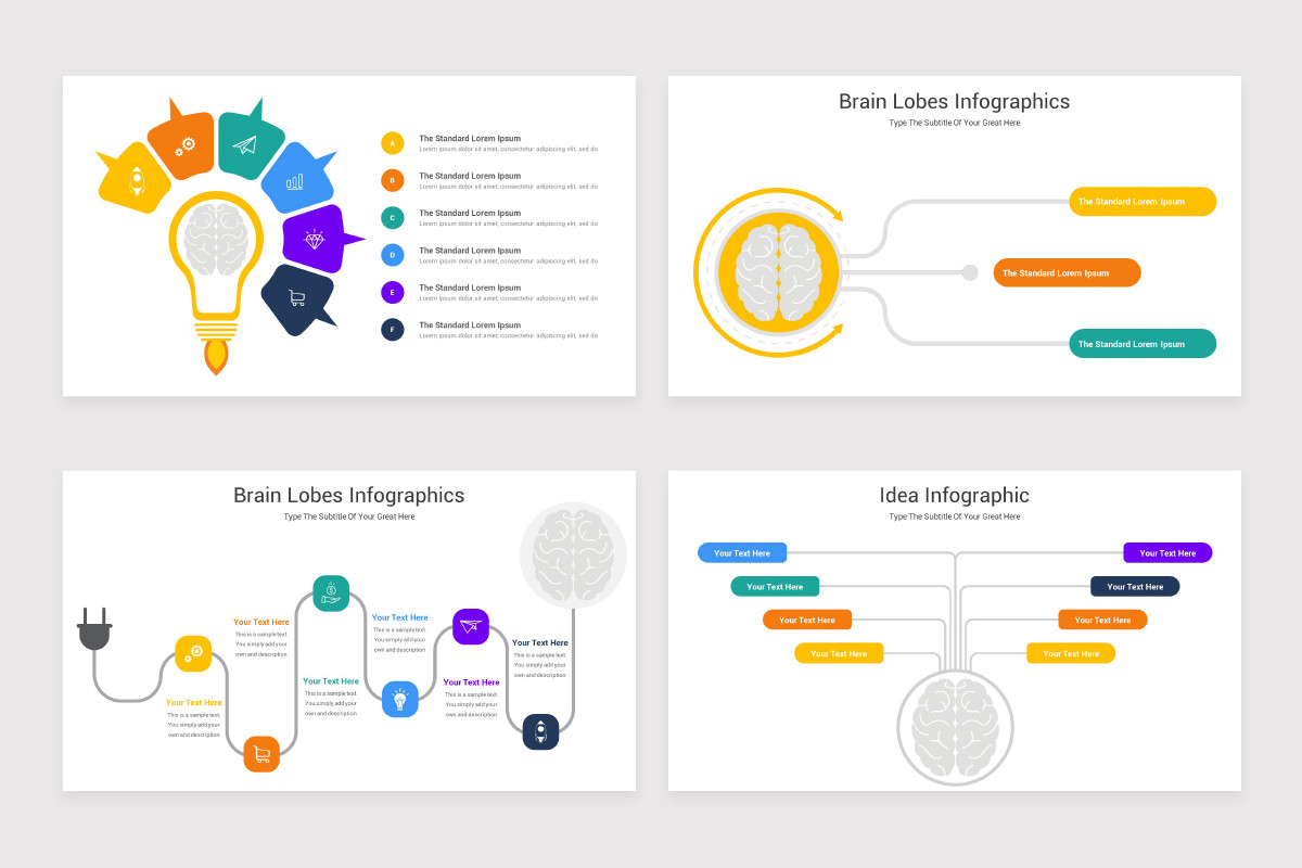 Brain Lobes Google Slides Template Nulivo Market