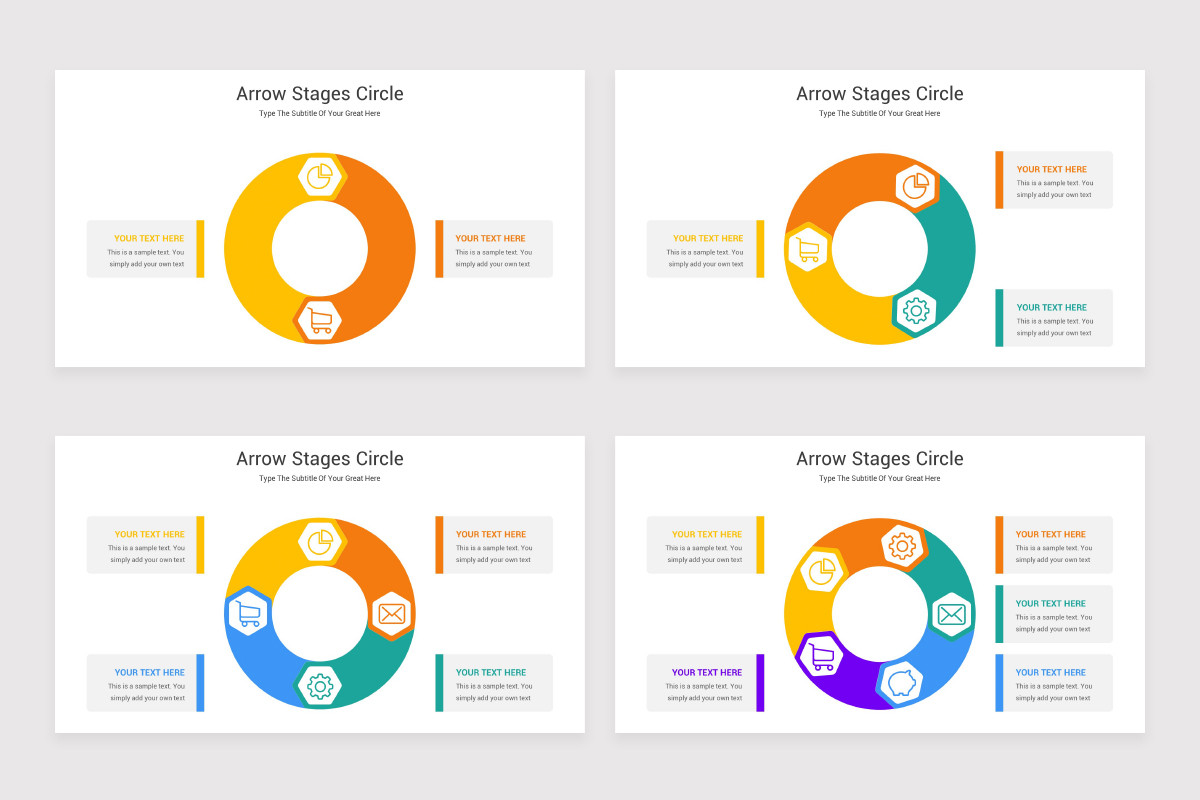 Arrow Stages Circle Google Slides Template