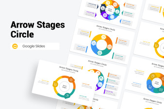 Arrow Stages Circle Google Slides Template