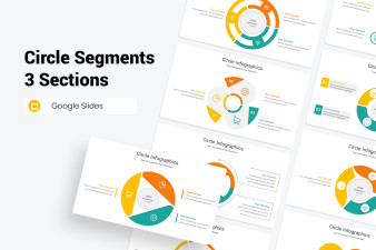 Circle Segments 3 Sections Google Slides Template