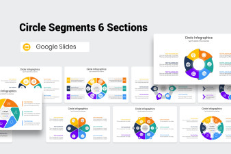 Circle Segments 6 Sections Google Slides Template