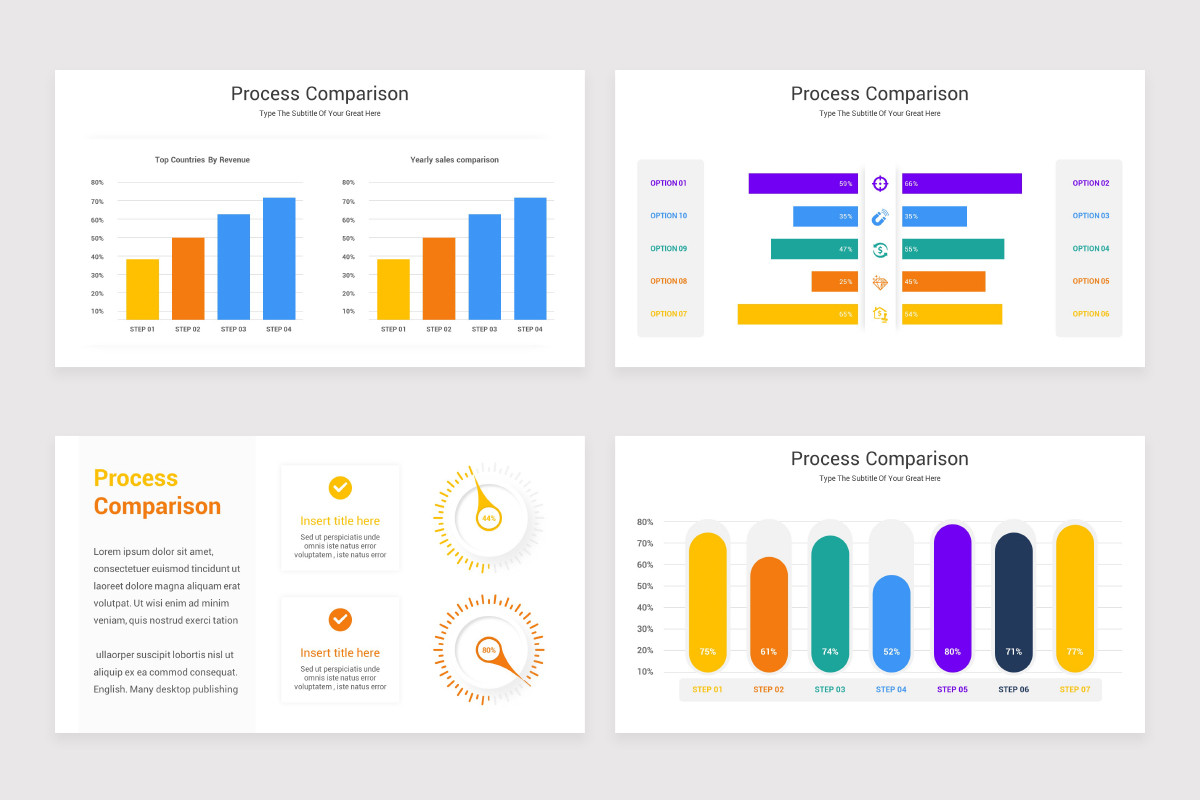 Sample Process Comparison Vector Process Comparison Google Slides Template | Nulivo Market