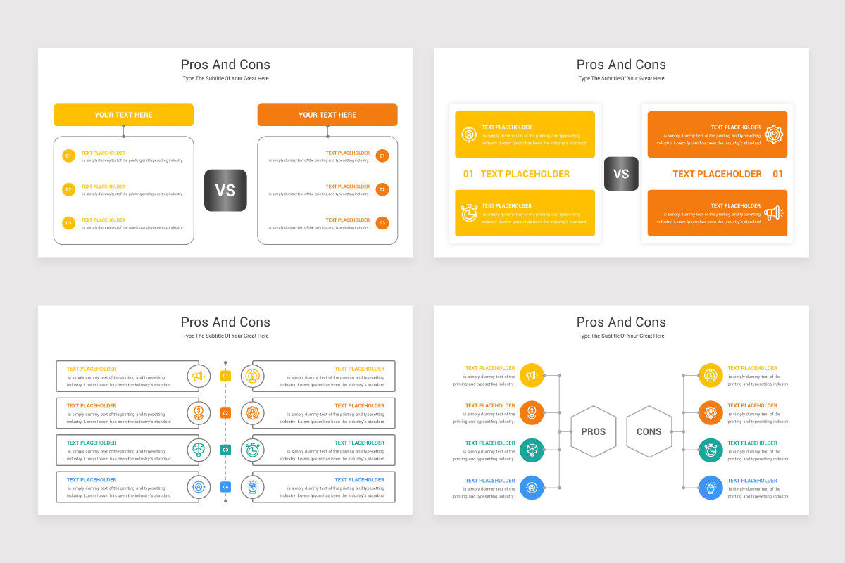Comparison Pros And Cons Google Slides Template Nulivo Market