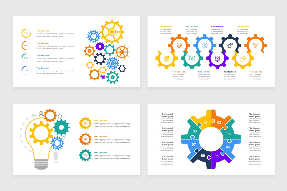 Slides For Process Gear Process Diagram Google Slides Template | Nulivo Market