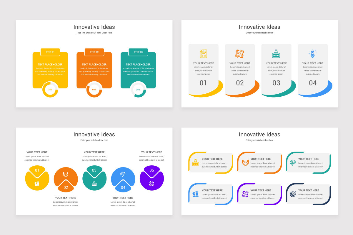 Innovative Ideas Diagram Google Slides Template | Nulivo Market