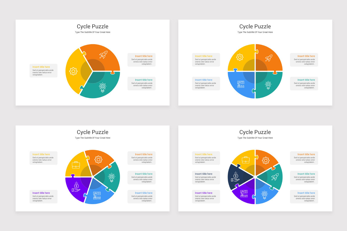 Cycle Puzzle Google Slides Template Nulivo Market