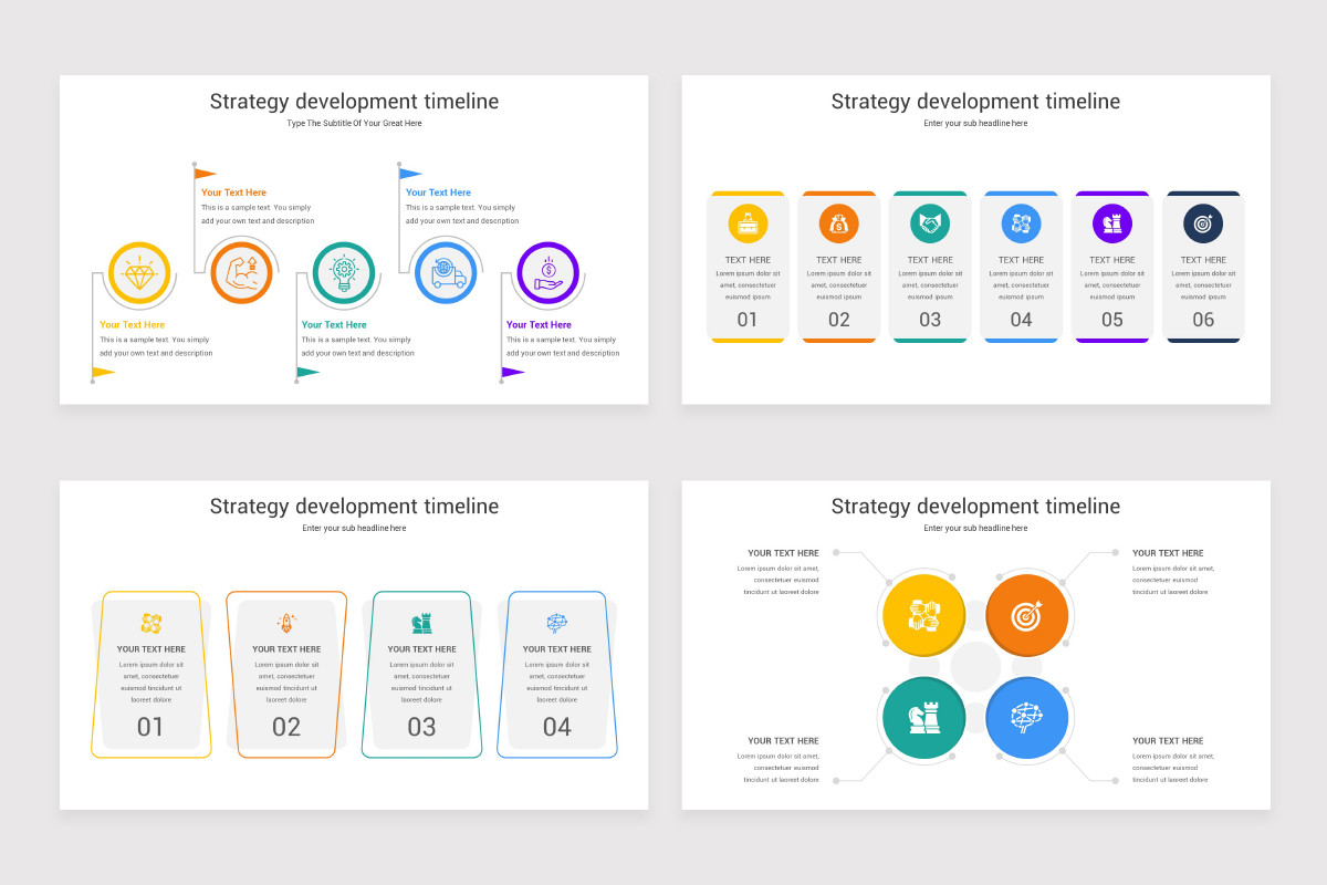 Strategy Development Timeline Google Slides Template | Nulivo Market