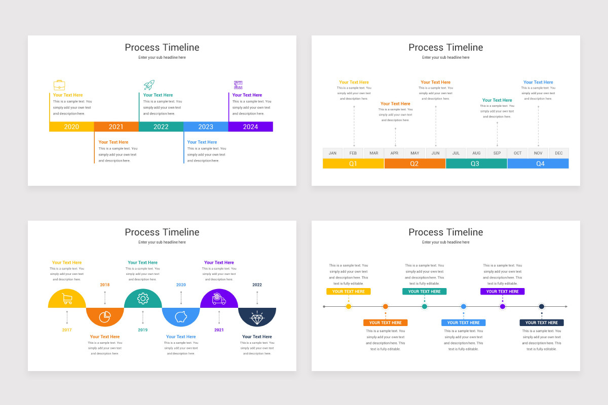 Process Timeline Google Slides Template | Nulivo Market
