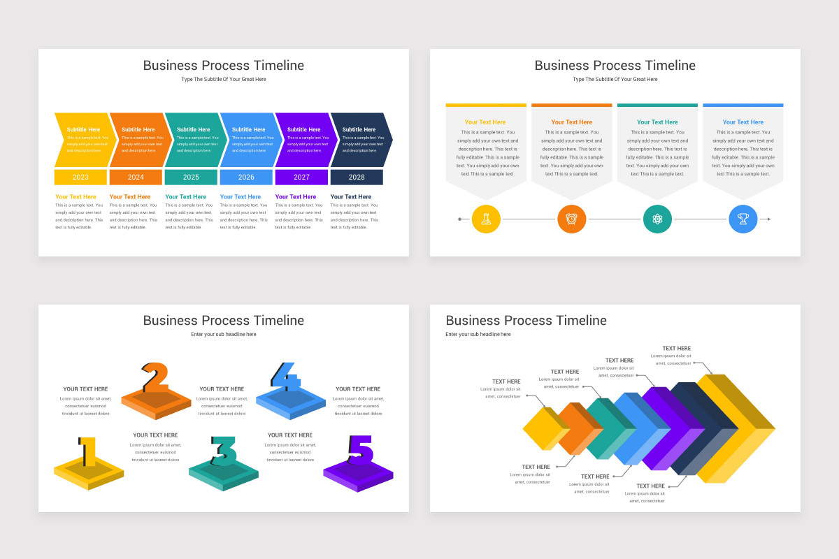 Business Process Timeline PowerPoint Template | Nulivo Market